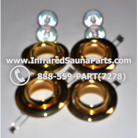 COMPLETE LIGHT ASSEMBLY 12V - COMPLETE LIGHT ASSEMBLY 4 HOUSING IN GOLD FINISH WITH 4 BULBS 12V 2
